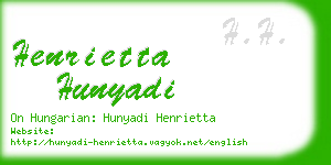 henrietta hunyadi business card